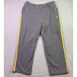 Old Navy Sweatpants Mens Large Gray Cotton Fleece Stripes Straight Skater Grunge